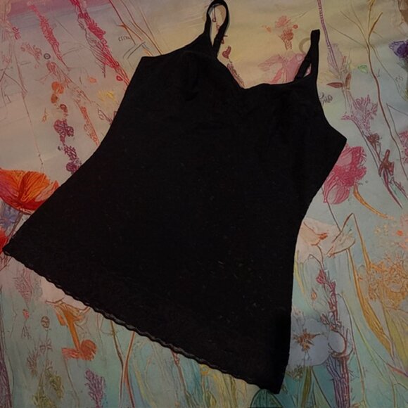 Bali Lace ‘N Smooth Shaping Cami Black Size XL - Picture 7 of 11
